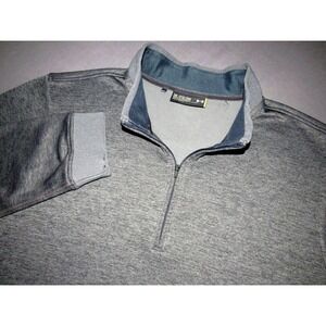 Under Armour Cold Gear Polyester Gray Collared 1/4 Zip Athletic Jacket Men's XXL